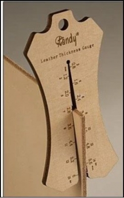 Leather thickness gauge
