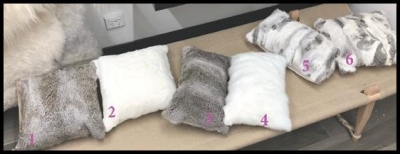 Rabbit fur cushions - Click for more info