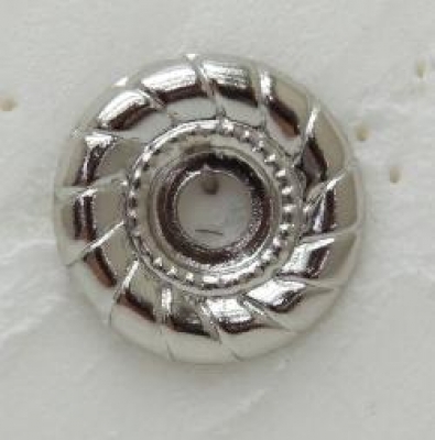 Concho rivet on swirls Nickle - Click for more info