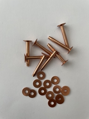 Copper Rivets with burrs