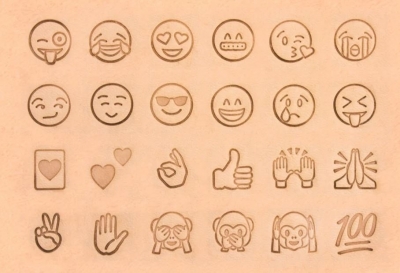 Emoji Stamp set 1/2"
